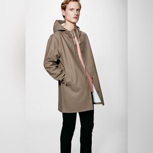 Stutterheim  Mosebacke Brown Raincoat Coat Size M